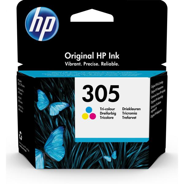 HP 305 Original Tricolor Druckerpatrone – Cyan, Magenta, Gelb | für HP DeskJet & Envy | 3YM60AE